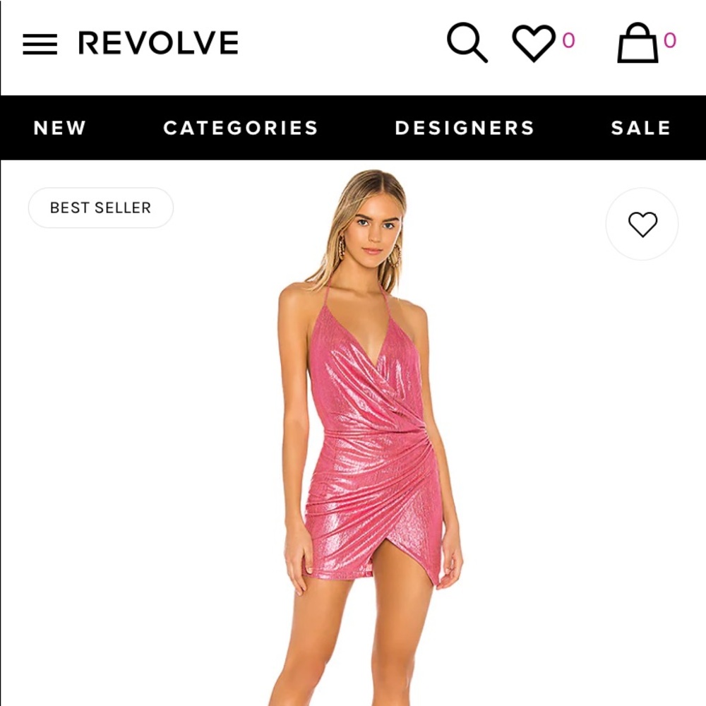 pink dress from superdown